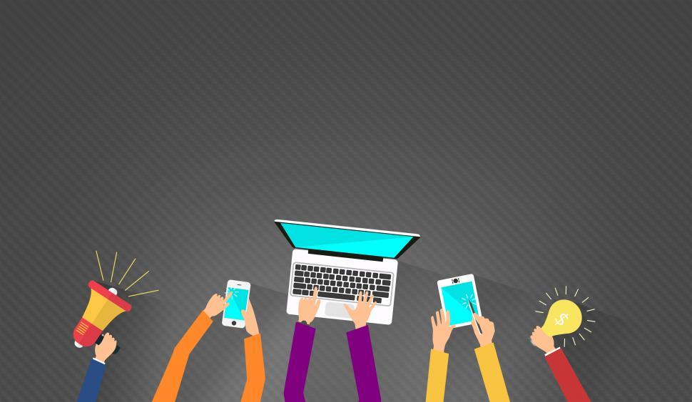 Free Image of Digital Marketing - With Copyspace - Dark Version 