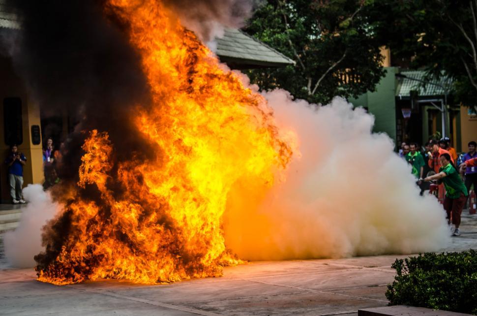 Free Image of Extinguishing a fire 