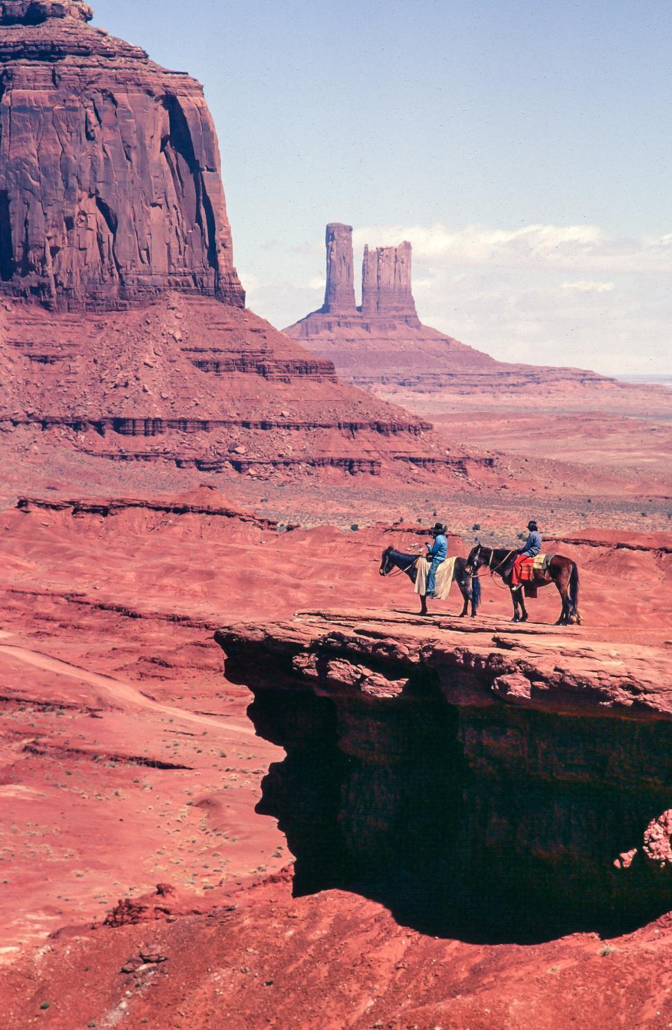 Free Image of Two horseman at John Ford Point 