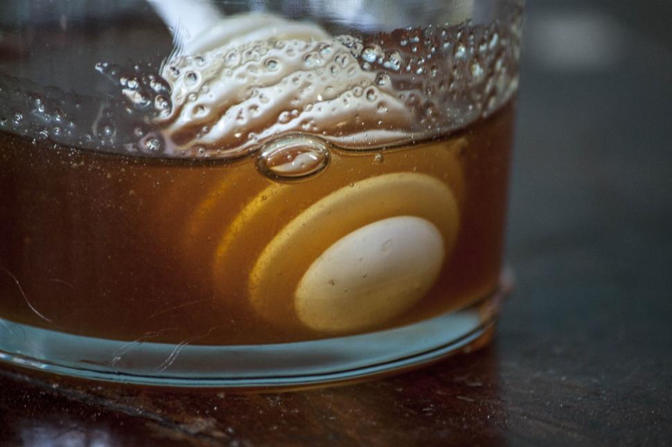Free Image of Glass of Liquid on Table 