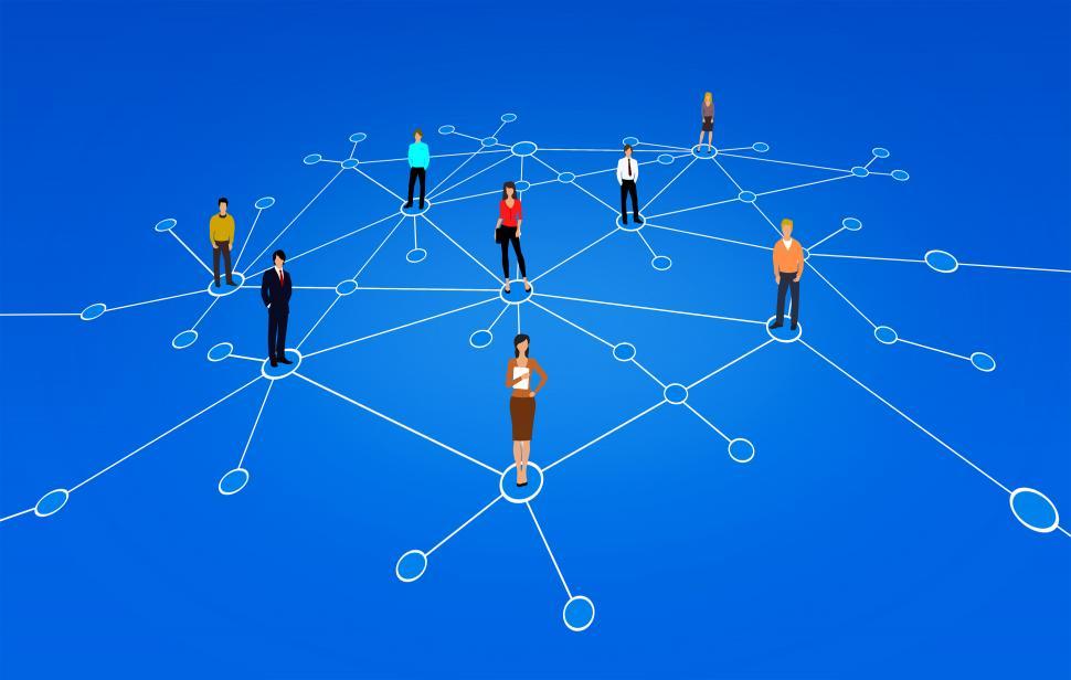 Free Image of A Network of People - Business People - Abstract Illustration 