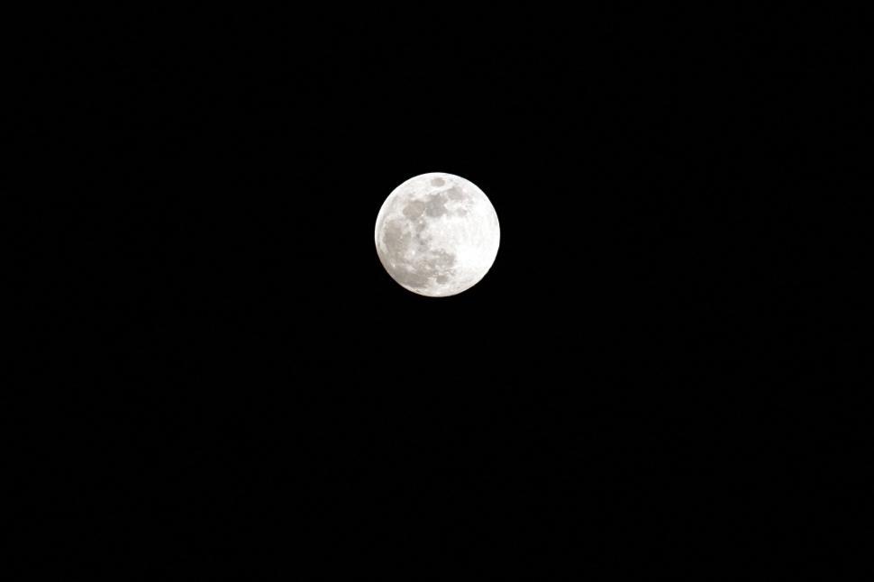 Free Image of Full Moon Illuminating Dark Sky 