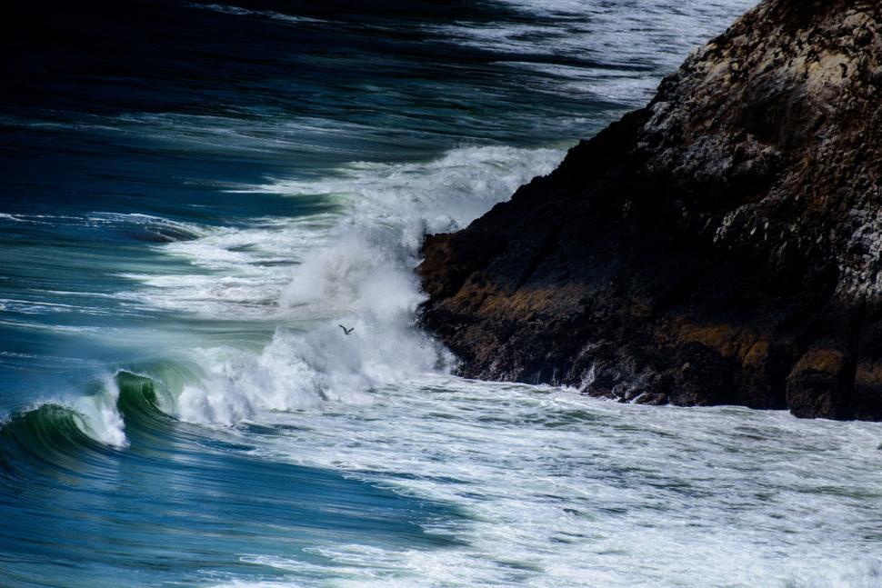 Free Image of Surfer Riding a Wave in the Ocean 