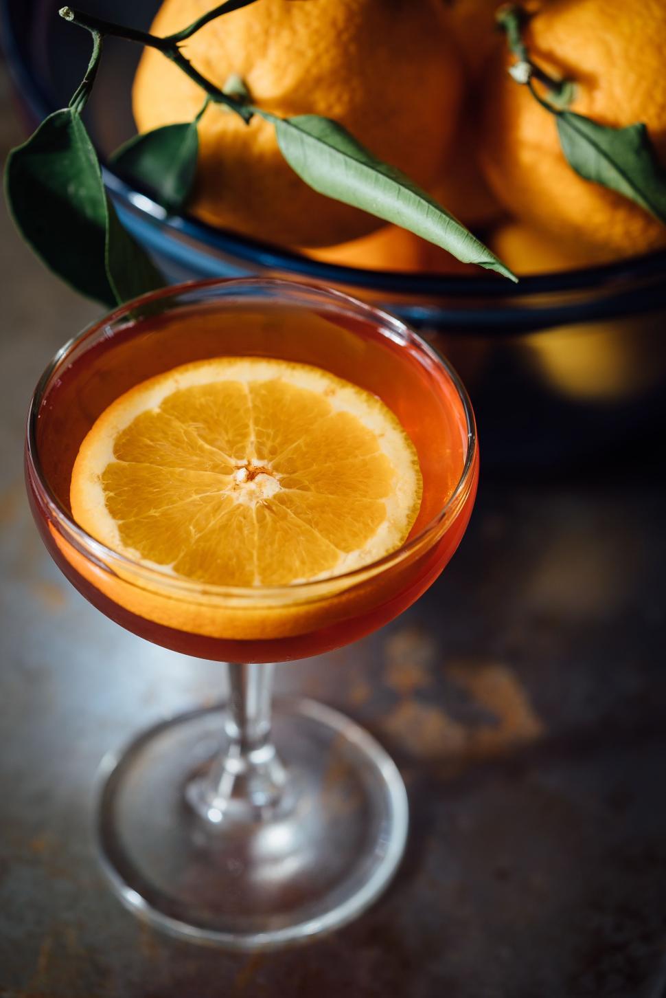 Free Image of Close Up of a Drink in a Glass on a Table 
