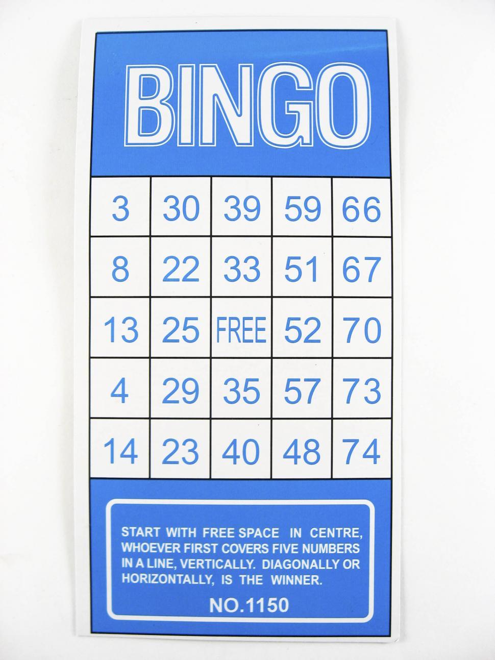 Free Image of bingo sheet 