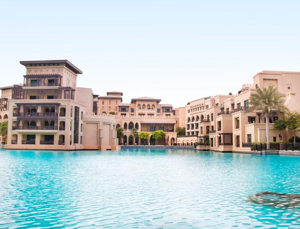Free Image of Urban Swimming Pool Surrounded by Tall Buildings 