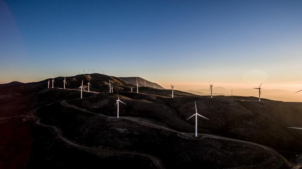 Free Image of Windmills on a Hill 