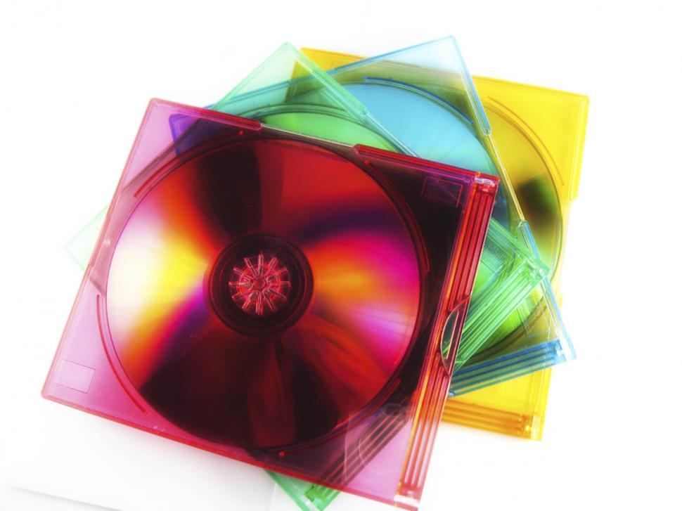 Free Image of compact disc stack 