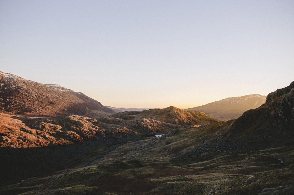 Free Image of Spectacular Mountain Range View From Hilltop 