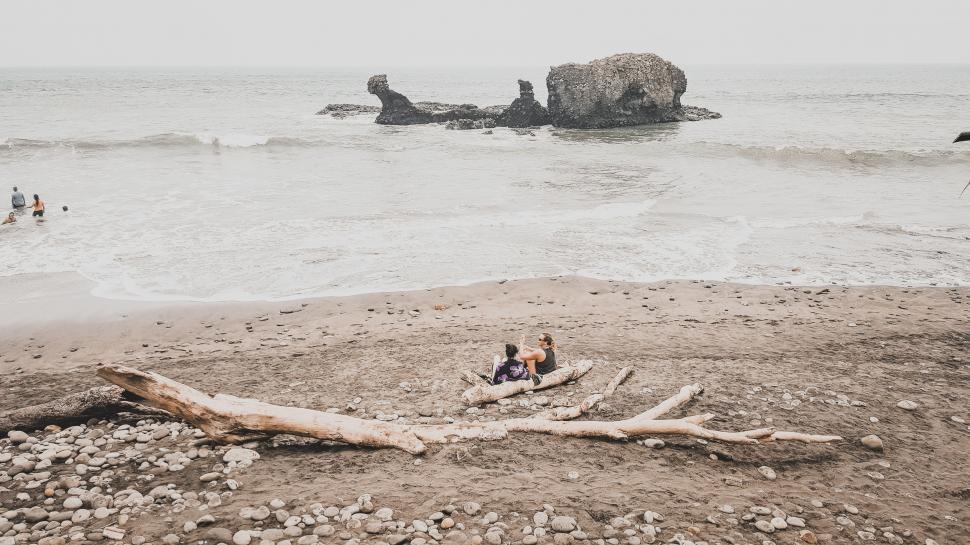 Free Image of People on Beach 