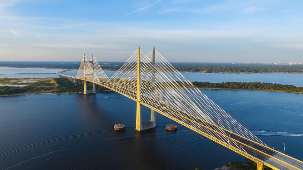 Free Image of Aerial View of Bridge Over Water 