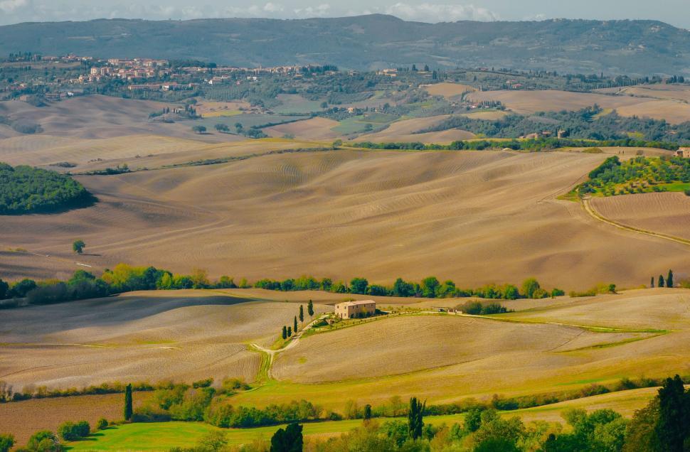 Free Image of Rolling Hills and Fields Stretching Into the Horizon 