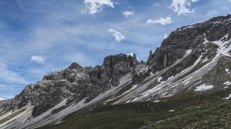 Free Image of Snowy Mountain Under Blue Sky 