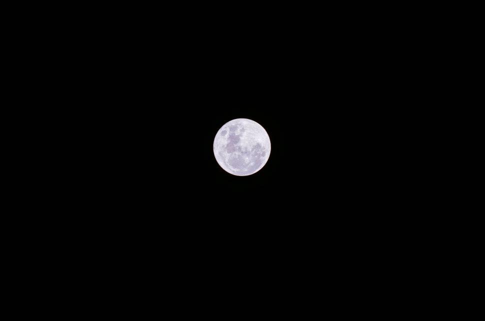 Free Image of Full Moon Illuminating Dark Sky 