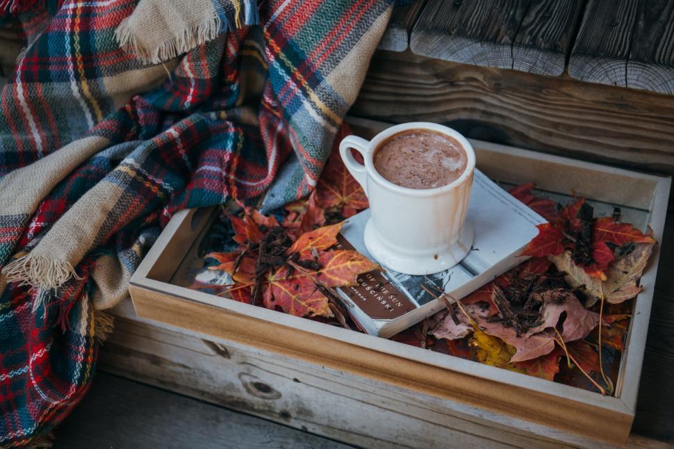 Free Image of A Cup of Coffee on a Wooden Tray 