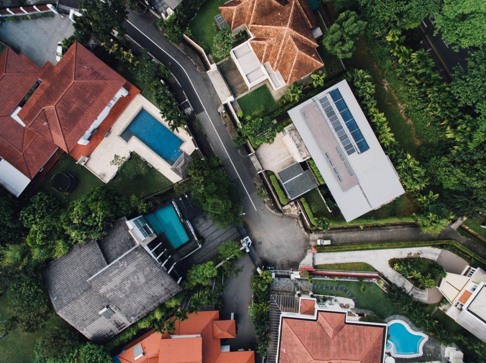 Free Image of Residential Area From Birds Eye View 