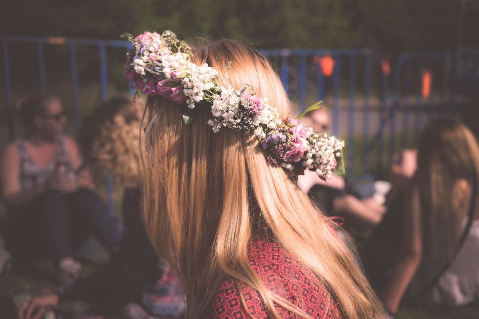 Free Image of Woman Wearing Flower Crown 