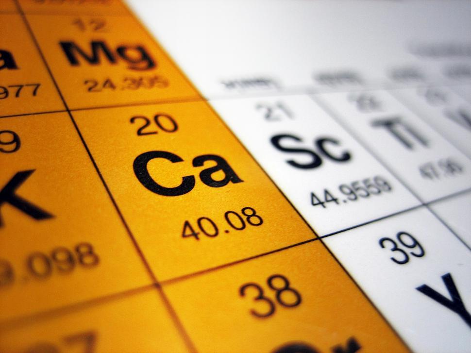 Free Image of Calcium on the Perodic Table 