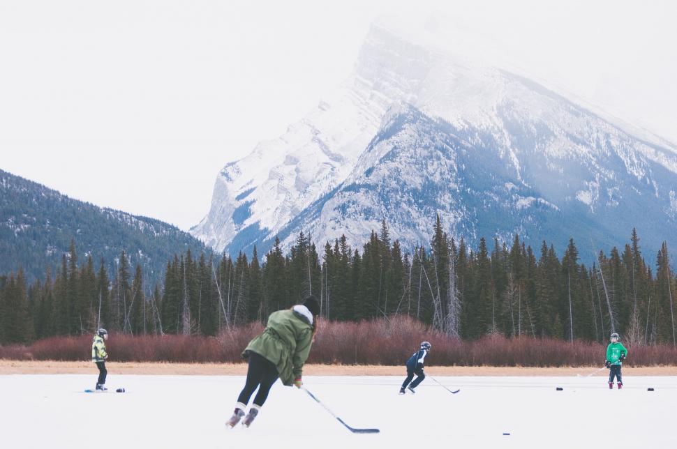 Free Image of People Playing Ice Hockey 