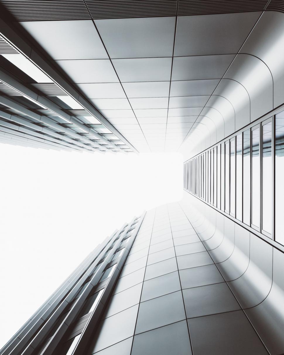 Free Image of Tall Building in Black and White 