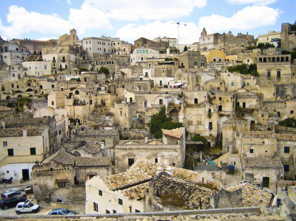Free Image of Matera, Sicily, Italy stone buildings 