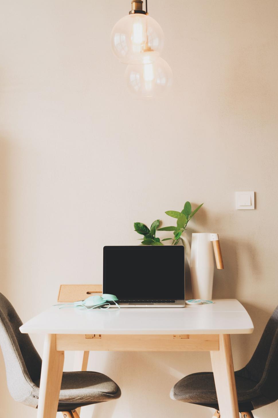 Free Image of Laptop Computer on White Table 