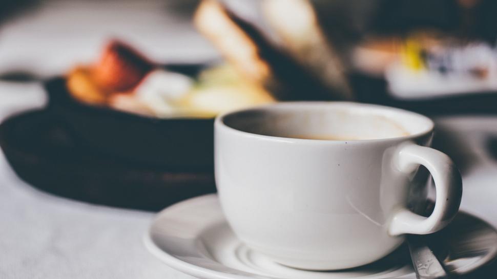Free Image of A Cup of Coffee on a Saucer 