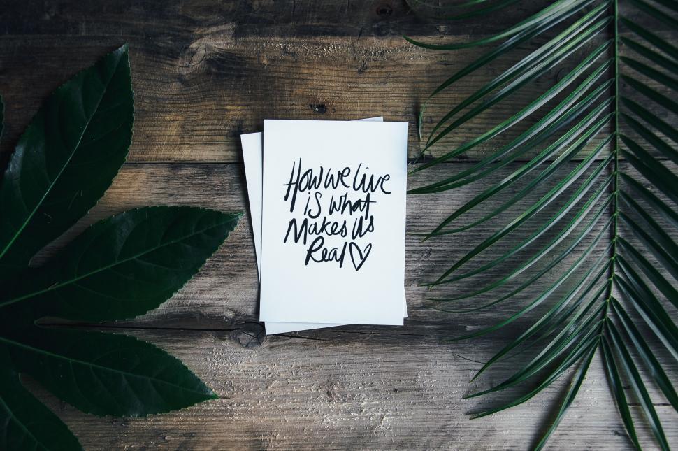 Free Image of Handwritten Quote on Piece of Paper 