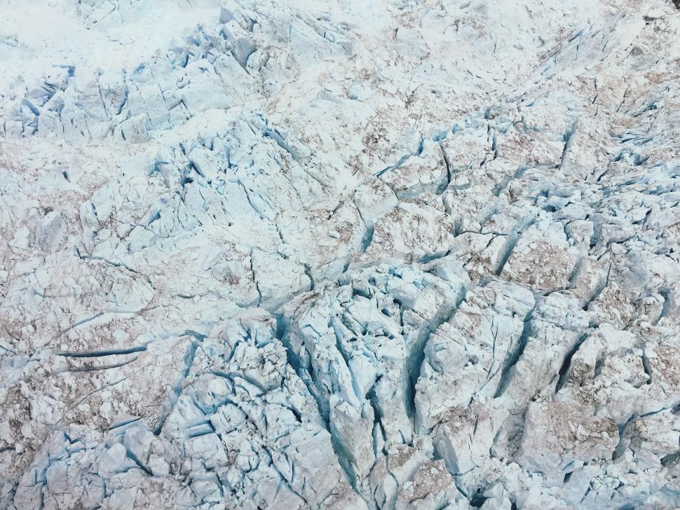 Free Image of Aerial View of Glacier in the Snow 