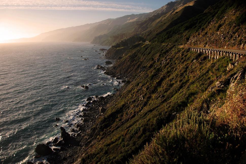 Free Image of Scenic Ocean View With Road 