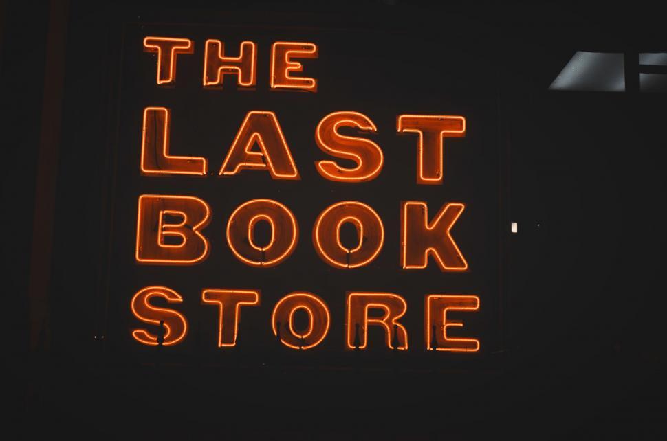 Free Image of The Last Book Store Neon Sign 