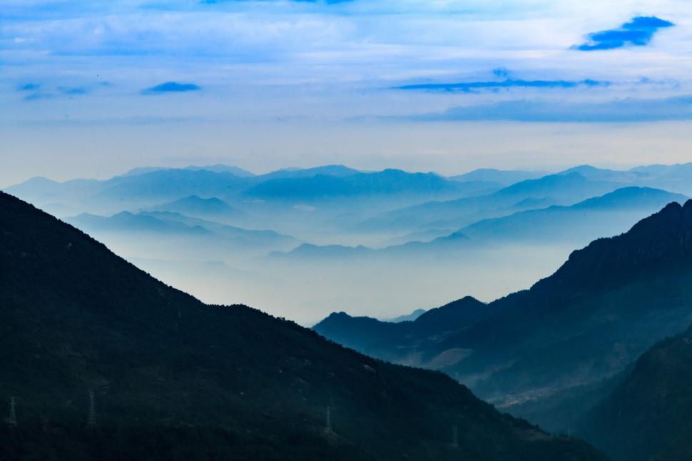 Free Image of View of a Mountain Range From a Distance 