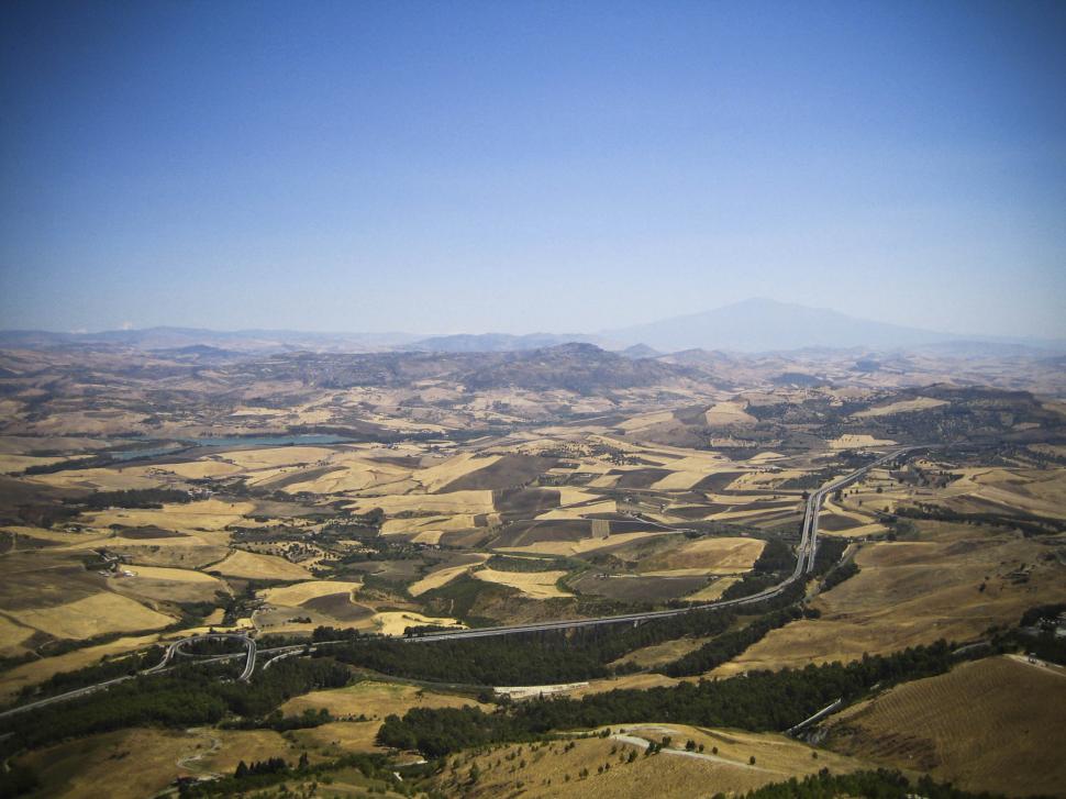 Free Image of Land around Sicilian village 