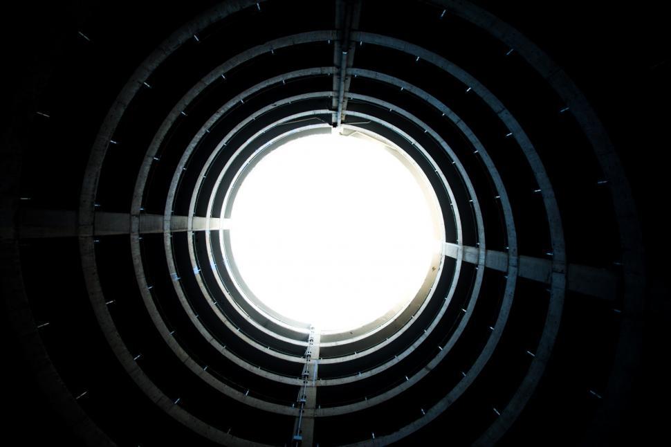 Free Image of Circular Window in Dark Room 