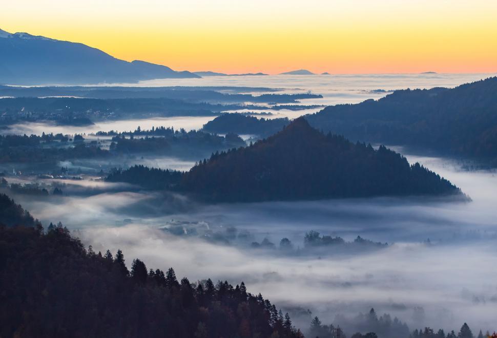 Free Image of Foggy Mountain Landscape 