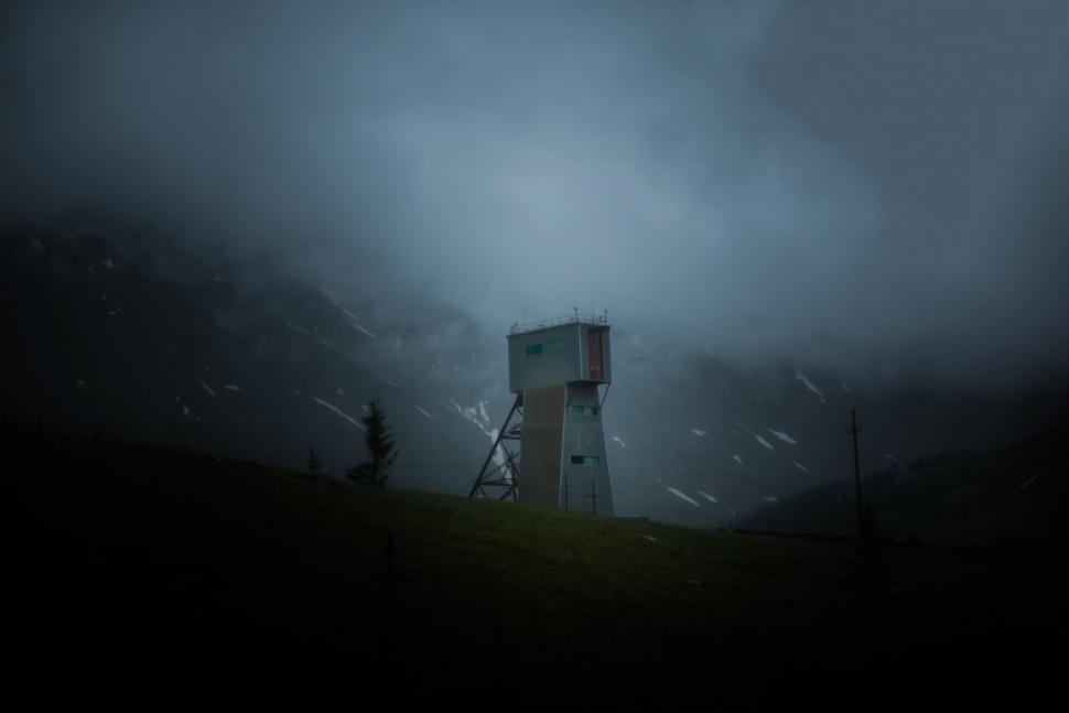 Free Image of Tower Piercing Dark Sky 