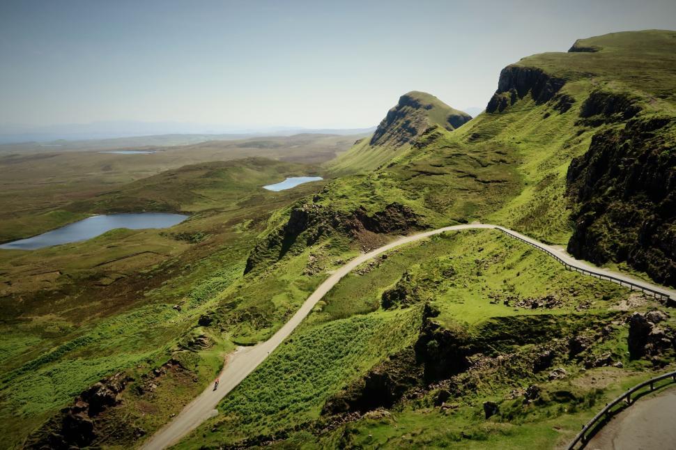 Free Image of A Winding Road Through a Mountain Range 