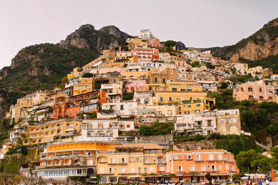 Free Image of Cluster of Buildings Perched on Mountain Summit 