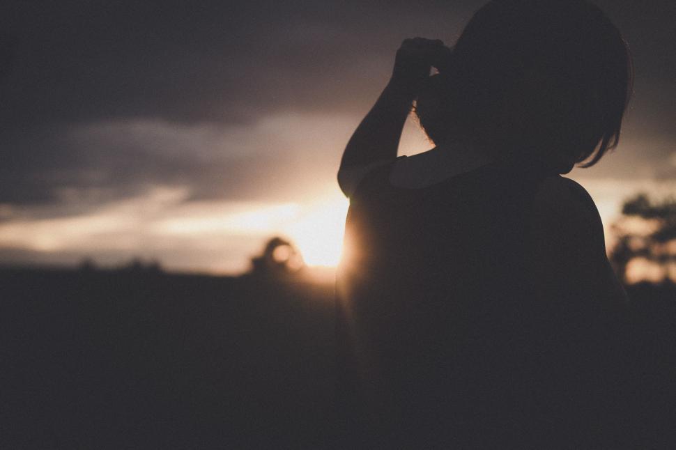 Free Image of Person Taking Picture With Cell Phone Silhouette 