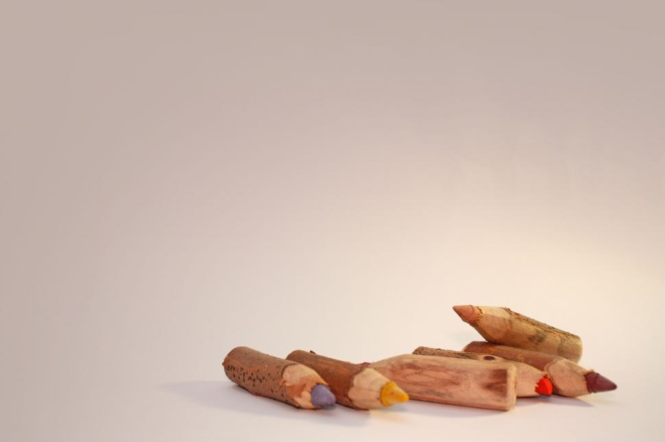 Free Image of Wooden Toy Airplane on White Background 