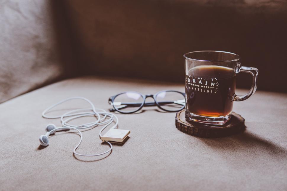 Free Image of Glass of Beer on Couch 
