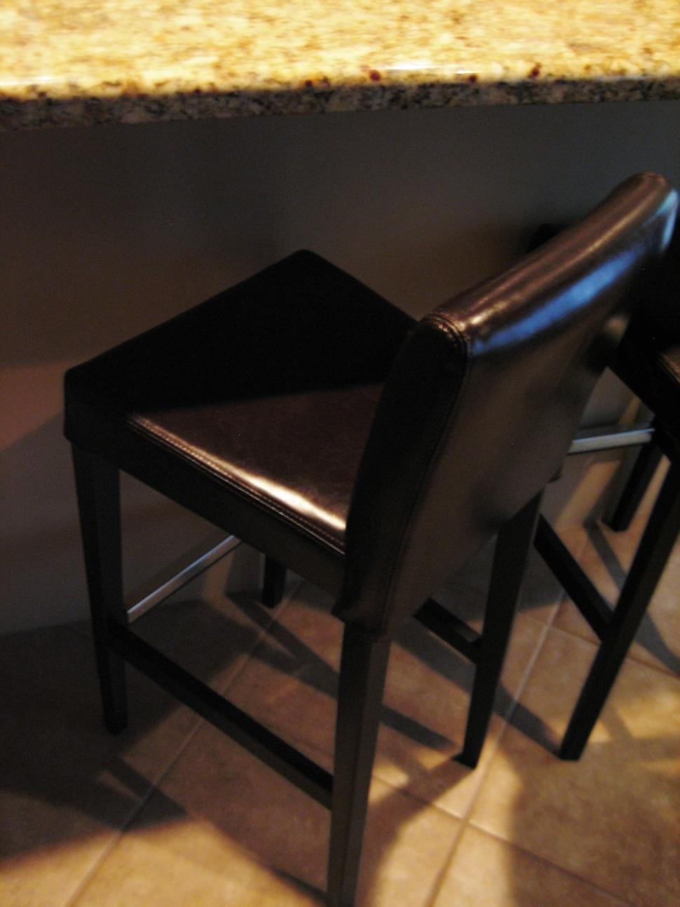 Free Image of Leather Bar Stool 