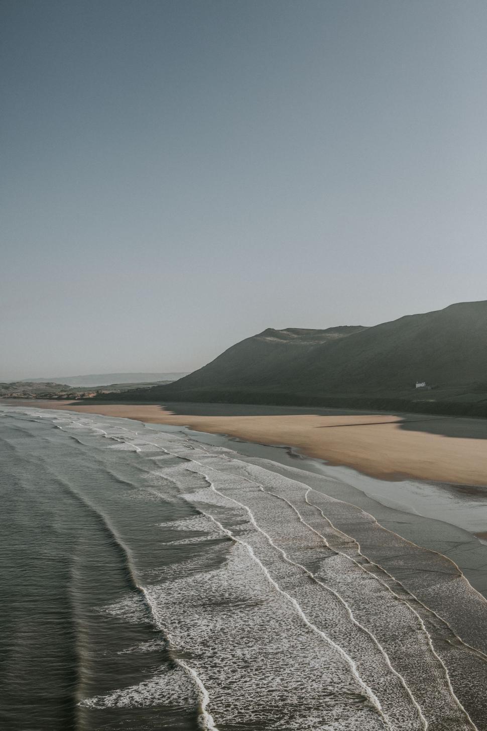Free Image of Black and White Photo of a Beach 
