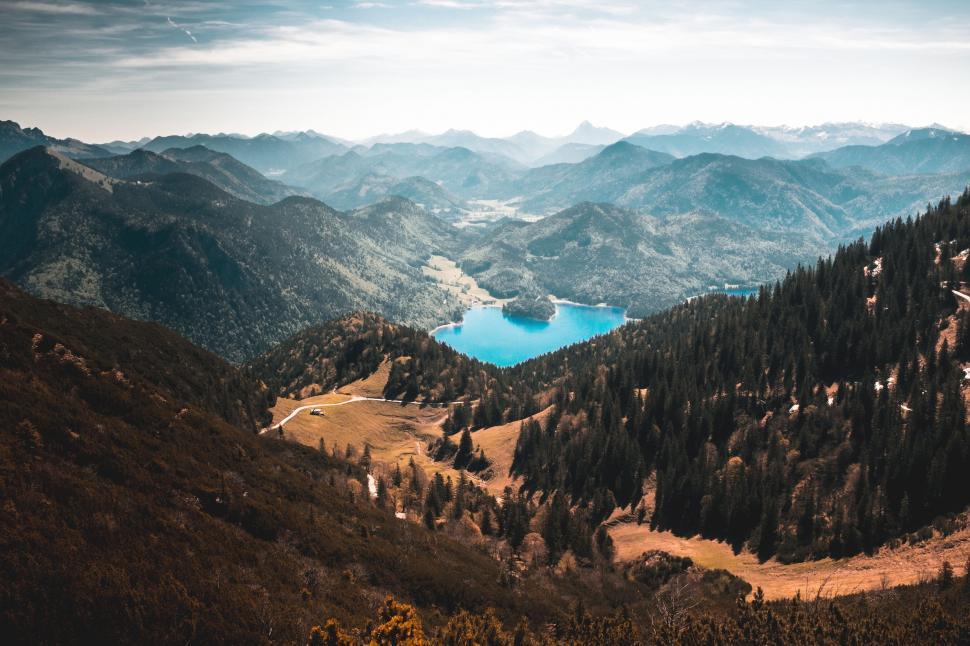 Free Image of Majestic Mountain Range and Lake 