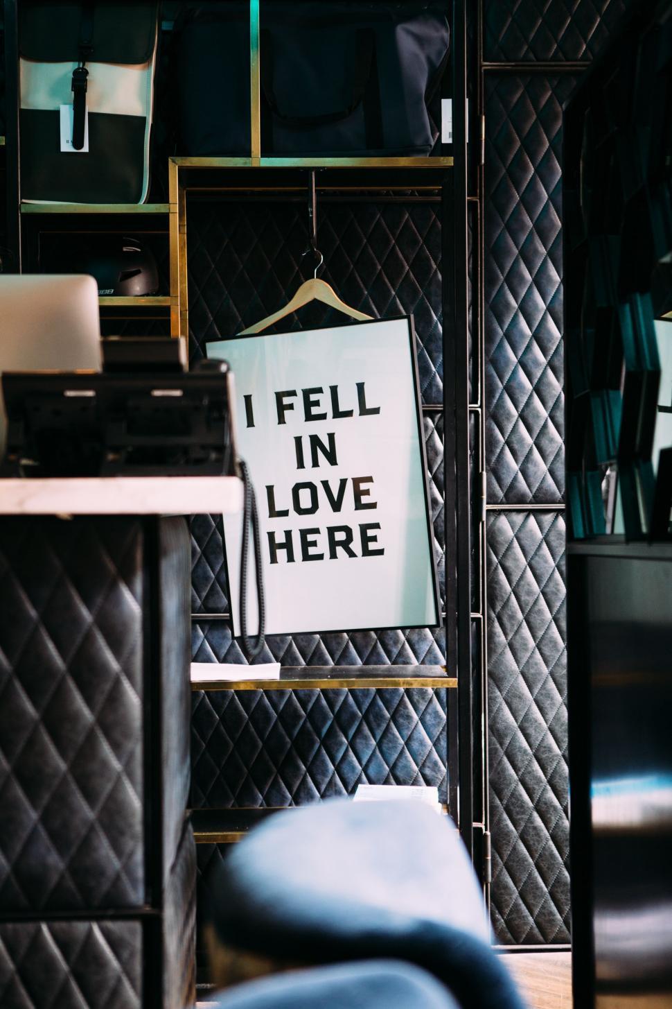 Free Image of Hanging Sign on Wall 