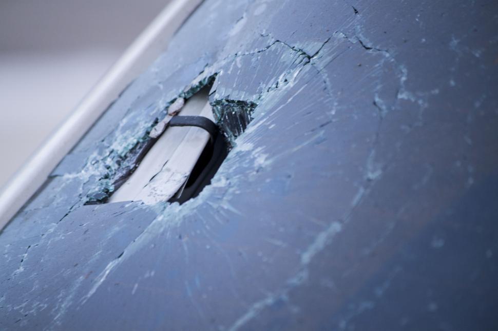 Free Image of Broken Car Window 