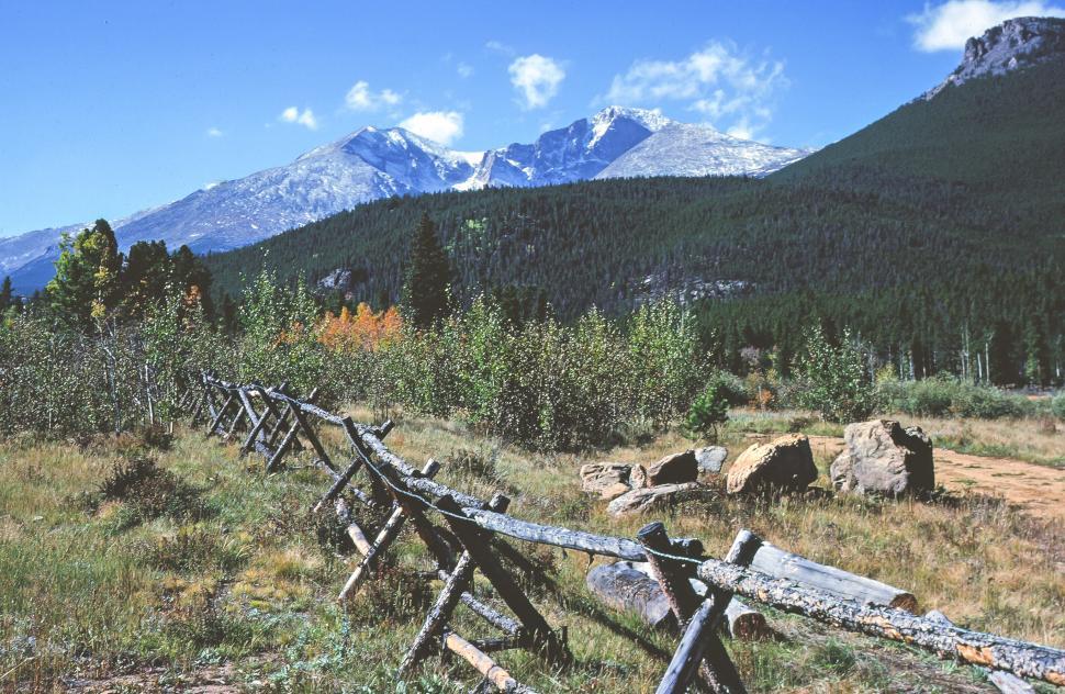 Free Image of Log Fence 