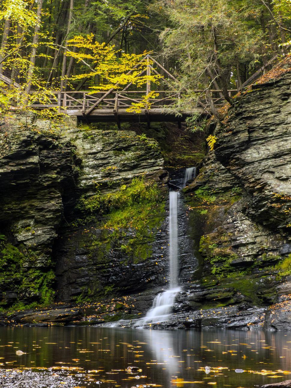 Free Image of Deer Leap Falls in Autumn 