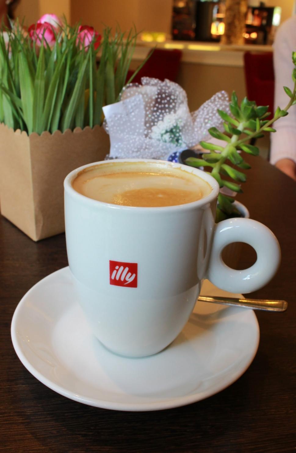 Free Image of Cup of Illy branded coffee  