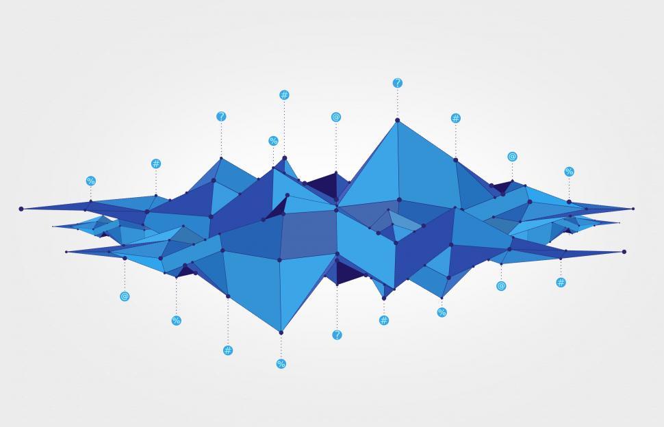 Free Image of Big Data Analysis Abstract Concept - Light Version 